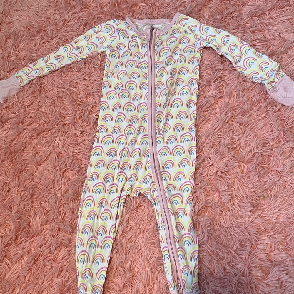 Little sleepies pastel rainbow zippy